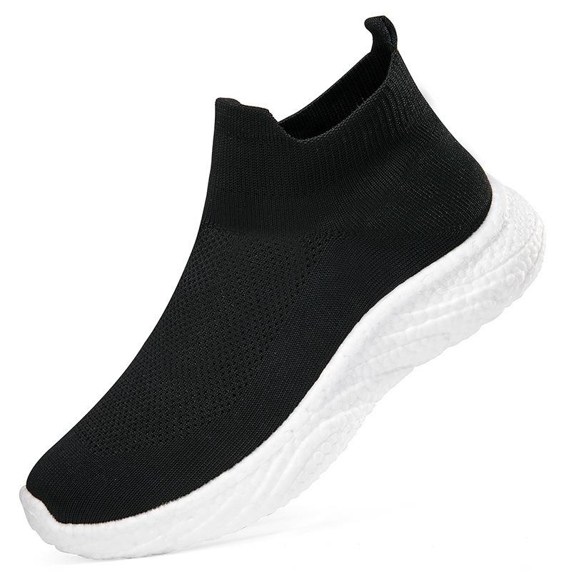 

Large size breathable fly-woven shoes men s lightweight soft-soled couple shoes fashionable and versatile casual one-pedal socks shoes 45
