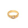 18k Gold Double-Layer Pearl Ring - Stylish European/American Design, Durable Stainless Steel