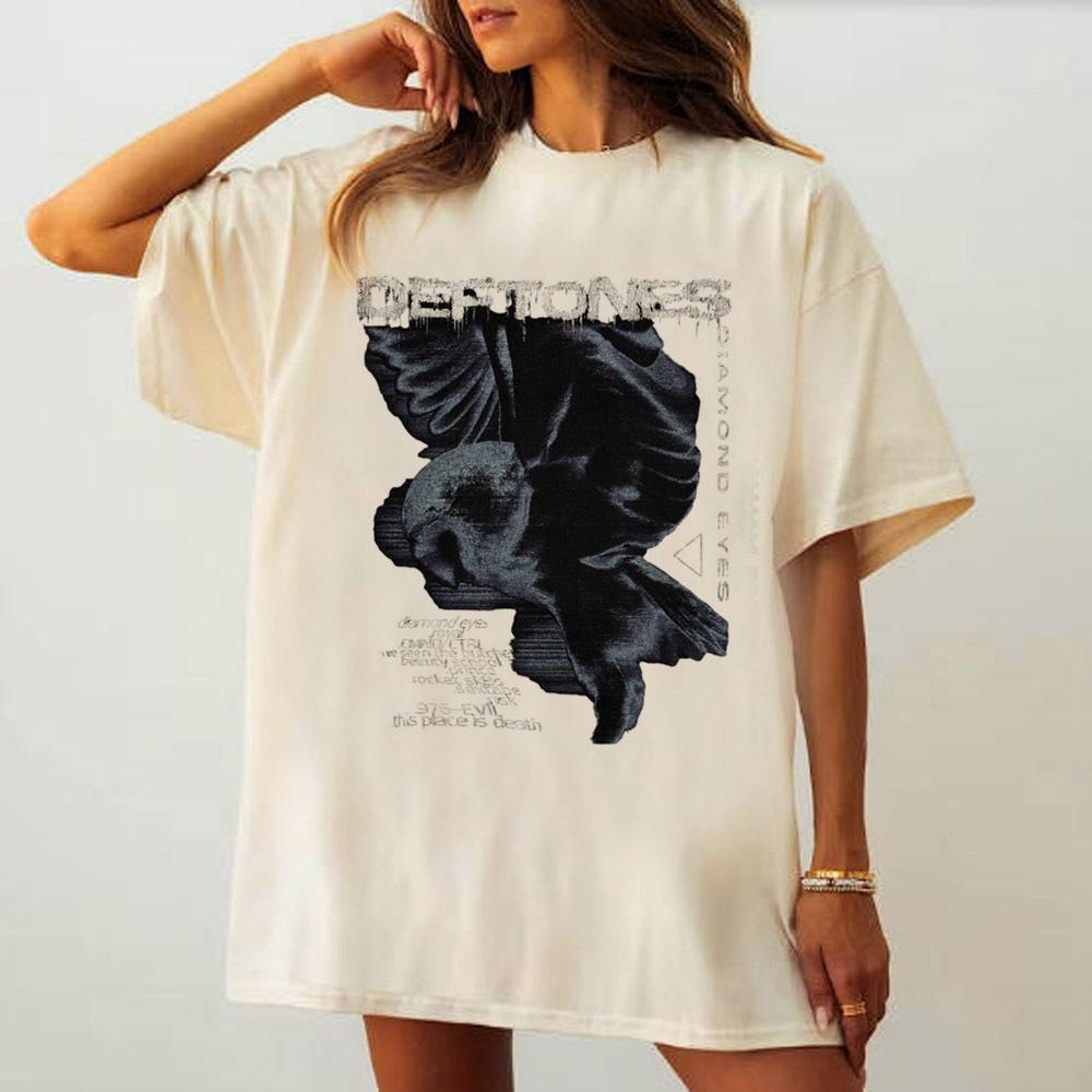 

Deftones t shirt girl Pop Culture Classic 2000s korean clothes tshirt Trendy 2000s Classic Graphic S