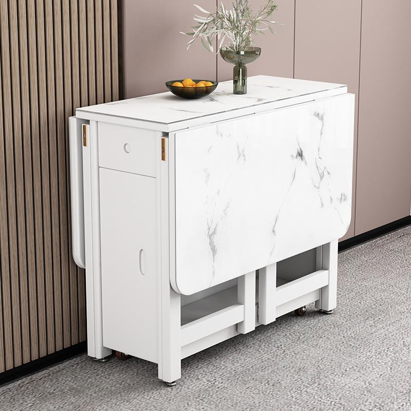 

Модный белый цвет складной обеденный стол мебель многофункциональный прямоугольный складной обеденный стол складные стулья