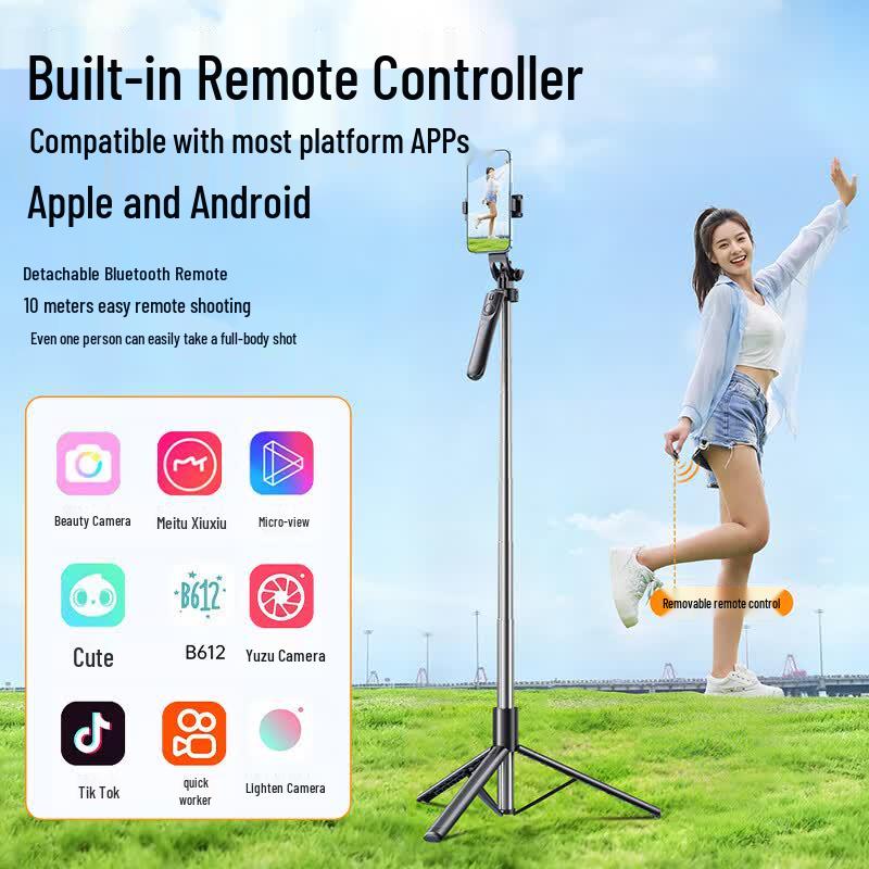 Extendable Selfie Stick Tripod with Bluetooth Remote