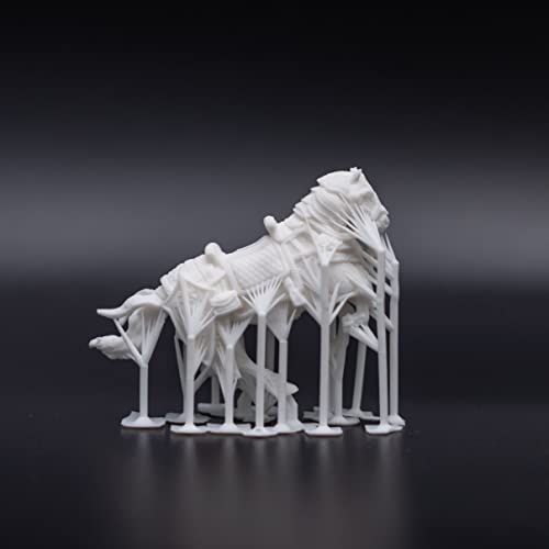 Siraya Tech's Abrasion-Resistant/Non-Brittle Fast Resin Mecha White ABS-Like Fast-Cure, High-Strength 3D Printing Resin (Mecha White/Matte White, 1kg)