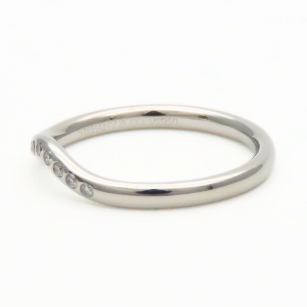 Used TIFFANY&Co. Ring Curved band EU#50.5 Pt950Platinum/diamond 3.19g Platinum El Saperetti