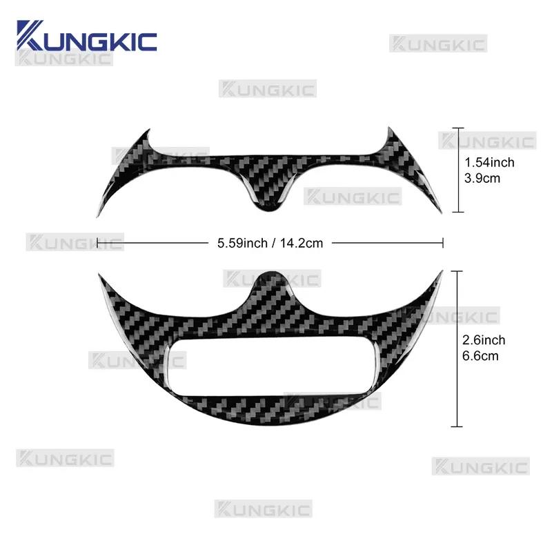 Real Soft Carbon Fiber Sticker Cup Holder Trim For Fiat 500/Abarth 595/695 2016 2017 2018      2024 LHD RHD