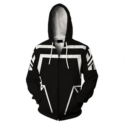 Legion Joey Black Cosplay Zip Up Hoodie Game Dead By Daylight 3D Printing Sweatshirts Long Sleeve Fleece Men Women Pullovers
