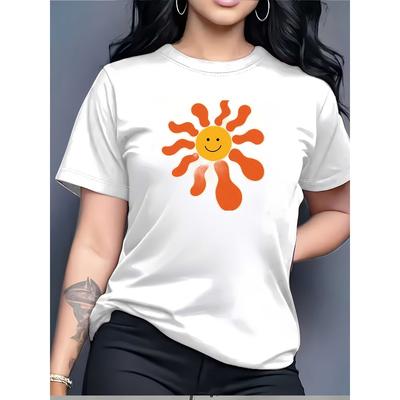 Sunshine Smile Soft Classy T-Shirt - Perfect for Family Gatherings, Company Events & Festive Occasions - Ideal Gift for Her - Trendy Comfortable Tee