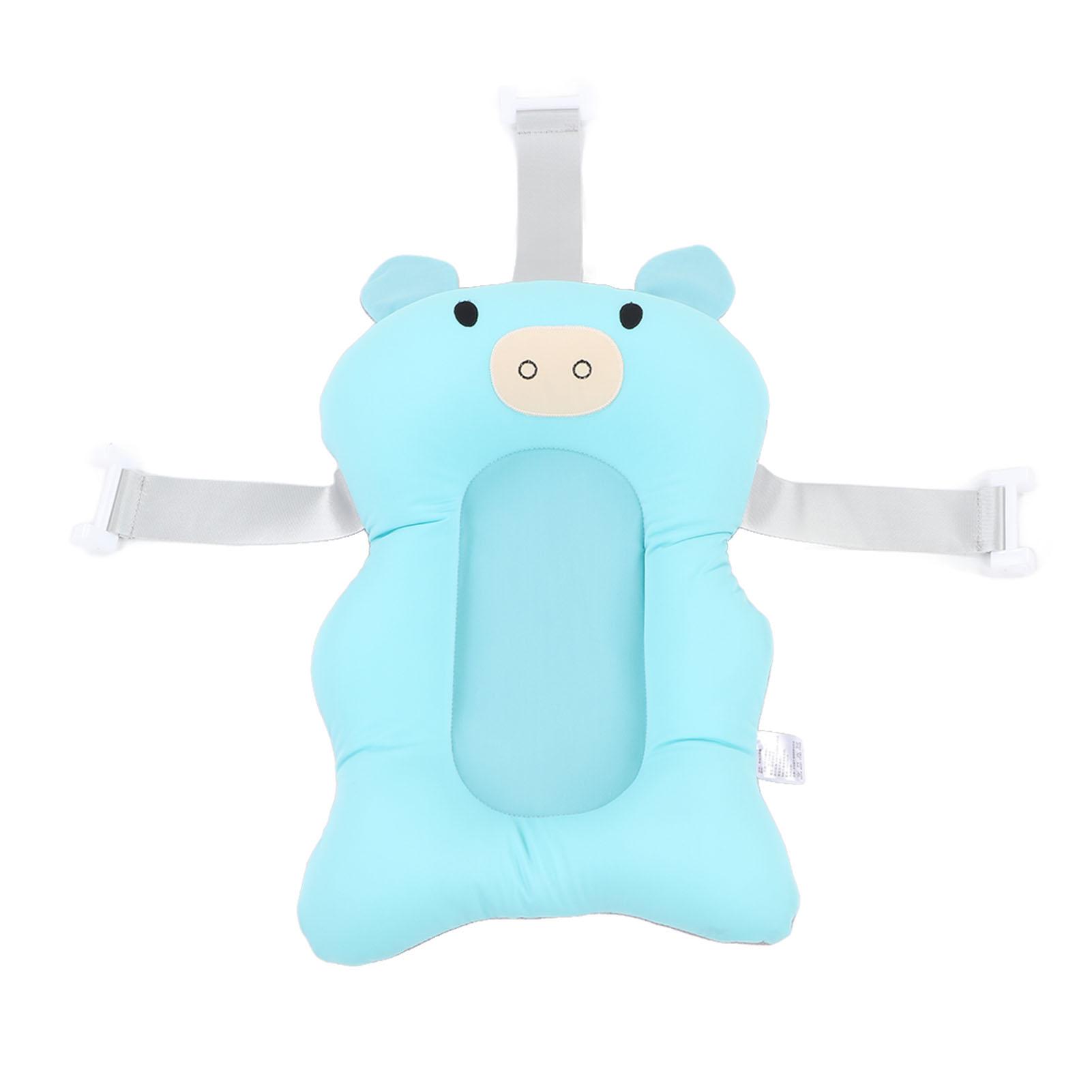 

Подушка для купания младенцев, плавающая, регулируемая, безопасная, мягкая, для купания младенцев, розовый светло-синий