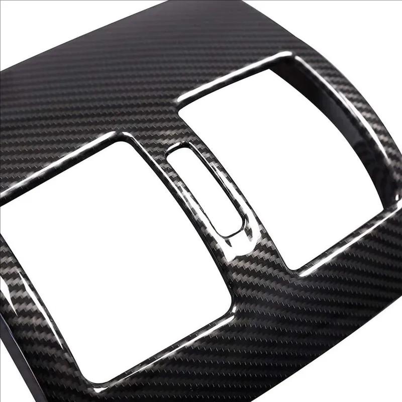 Carbon Pattern Car Rear Air Codition Outlet Cover Decoration Trim For Mercedes Benz C class W204 2008-2013 Interior Accessories