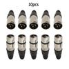 10PCS 3 Pin Xlr Female Male Microphone Audio Cable Connector Plug Terminal Cable