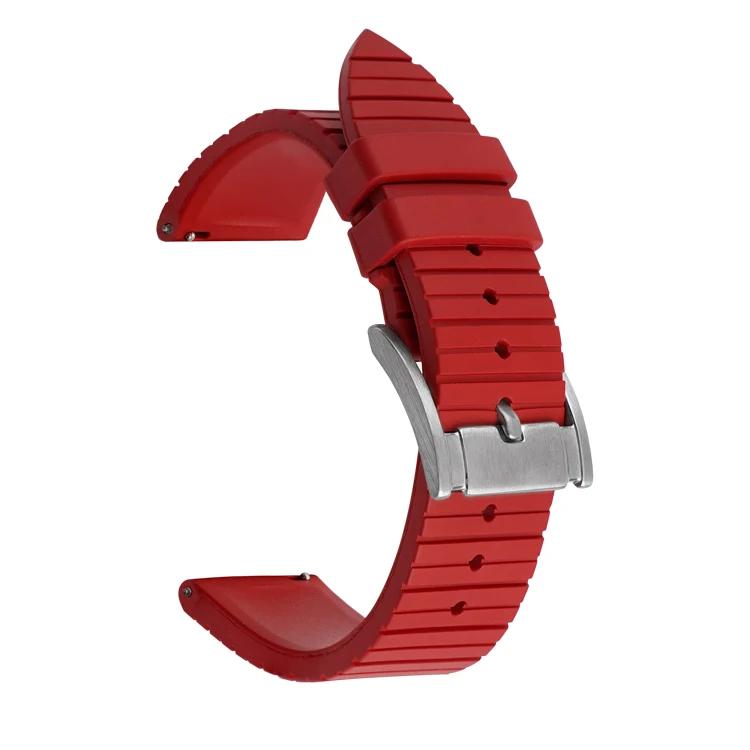 Premium-Grade Fluoro Rubber Strap 20mm 22mm 24mm Men Diving Quick Release Watch Band Bracelet for Seiko Omega for Huawei GT 4