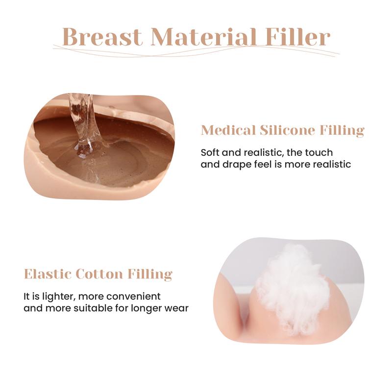 KUMIHO Falešné prsní formy Silikonové body Realistická prsa Falešná vagina Crossdresser Transvestité Kostýmy Shemale Hrudník