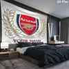 Arsenal F Custom Name Wall Tapestry Aesthetic Wall Hanging Printed Fabric Blanket Decorative Tapestries for Bedroom Living Room Home Decor