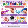 24-Pack Three-dimensional Relief Art Pen, Bubble Popcorn Painting Pen, 3D Three-dimensional Popcorn Pen, Creative Painting Tool for DIY Handicrafts