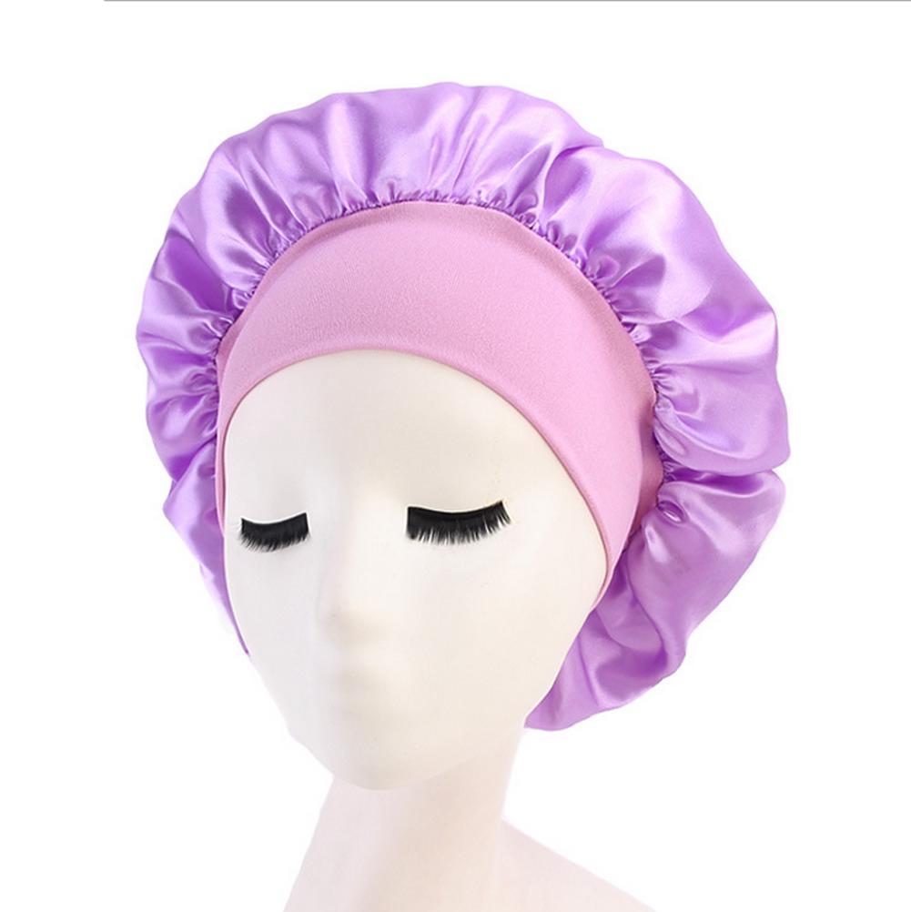 Buy Womens Satin Solid Sleeping Hat 
