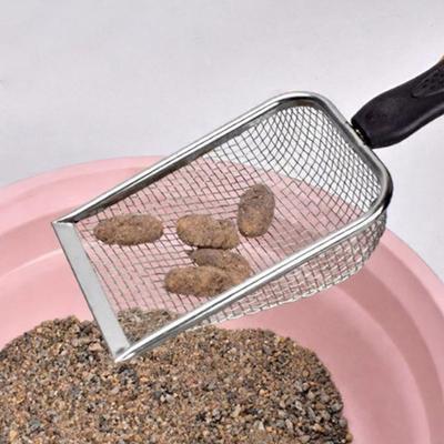 Cat Litter Scoop Fine Mesh Litter Sifting Shovel Stainless Steel Cat Poop Scooper with Non-Slip Handle for Litter Box Cat Waste Removal