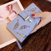 Women's Wallet Printed Leaf Wallet Wallet Korean Edition 2 Fold Zipper Long Card Bag Handbag