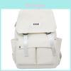 Student Backpack For Girls And Boys With Solid Color Letter Decoration For Daily Use