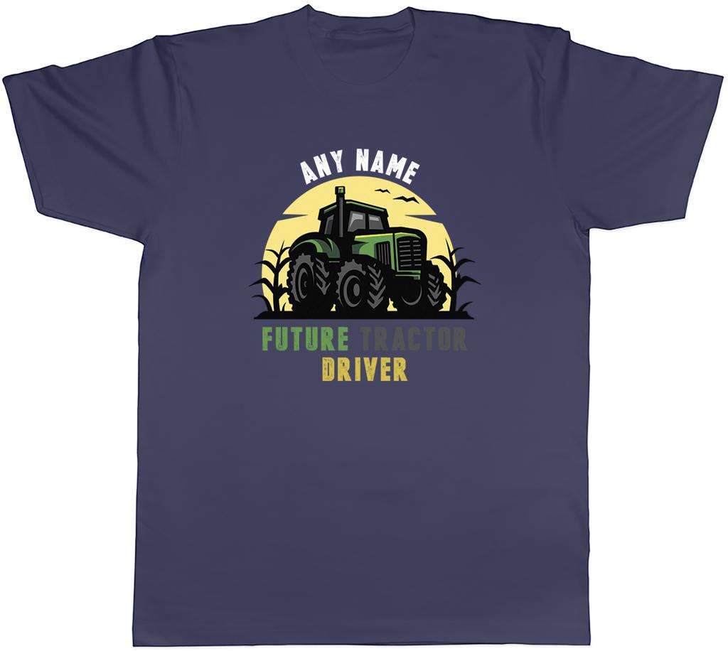 Personalised Future Tractor Driver Farming Farm Unisexs TShirt Tee Gift Top