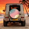 Gradient Starry Sky Watercolor Planet Pattern Car Tire Cover, Universal Spare Tire Protector Made Of Polyester Fiber