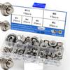 100-Piece Stainless Steel Serrated Flange Nut Set, M3-M10