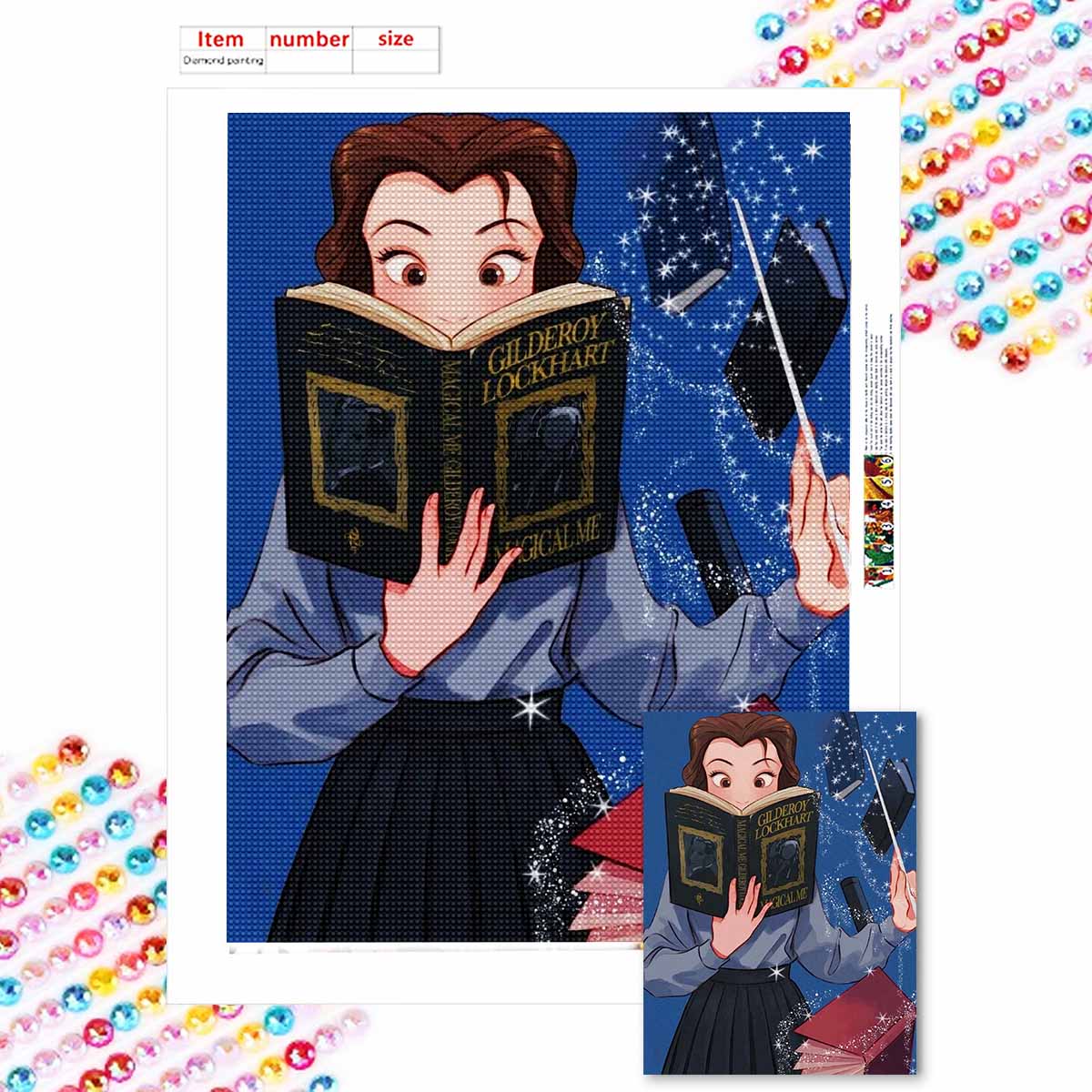 

5D Diy Diamond Painting The Teacher Who Casts The Spell Full Drill Rhinestones Mosaic Embroidery Handmade Products Home Decor Gift Round 20x30cm