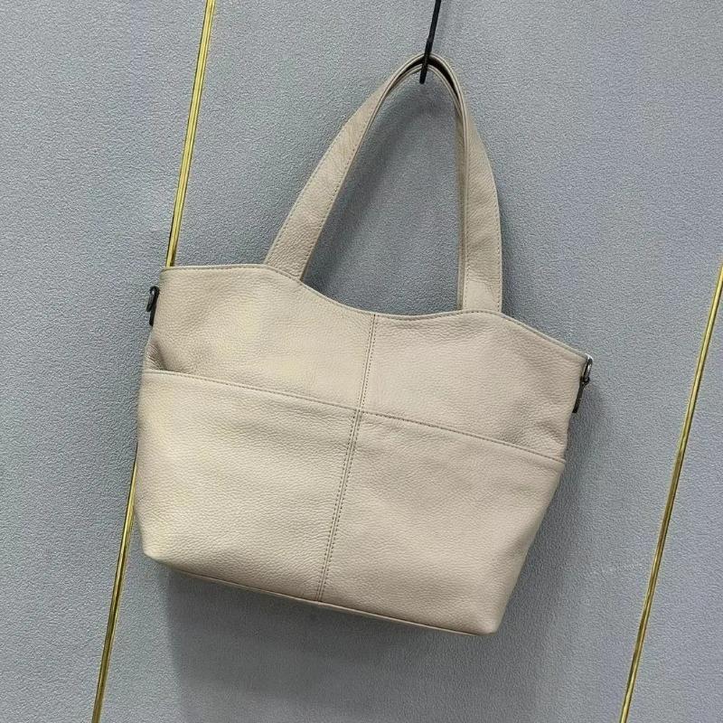 2026 New Arrival Genuine Leather Women's Large Capacity Tote Bag - High-Quality Single-Shoulder Purse Ladies' Underarm Hobo Bag