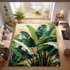 Tropical Rainforest Large Leaf Carpet Green Palm Banana Leaf Print Rug for Living Room Bedroom Hallway Kitchen Decoration