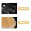 6Pcs Glass Cloche Dome Display Case 2.8x2 Inch Clear Dome with Wooden Base Dustproof Display for Preserved Flowers Wedding