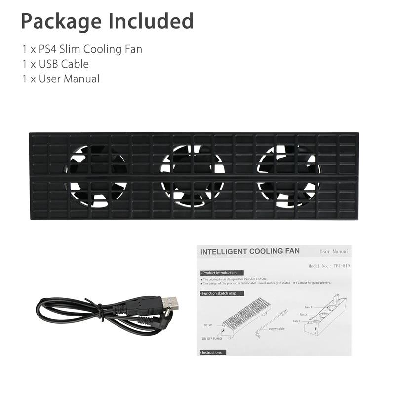 Raffreddatore per Sony Ps4 Ps 4 Slim Fan Console Accessori Base di raffreddamento Accessori Supporto per videogiochi Controllo