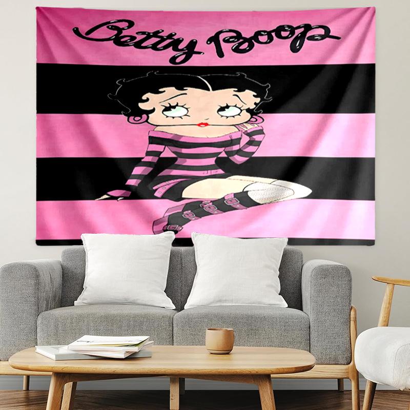 Betty Boop Print Tapestry, Lightweight Wall Hanging, for Bedroom, Dorm, Living Room, Home Art Decor - Birthday Christmas Gift for Friends