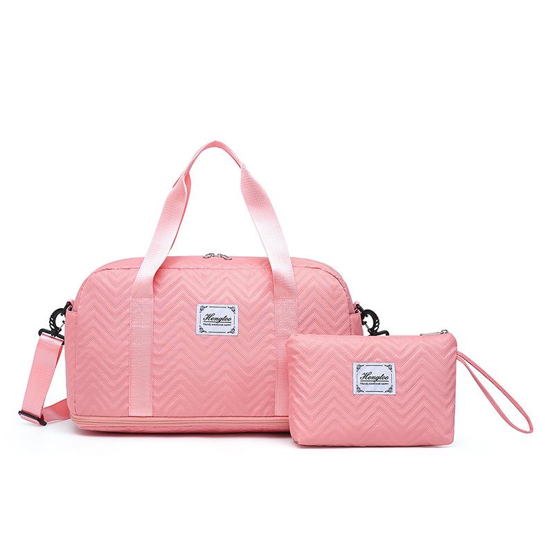 Short outing large capacity expandable portable mother and child travel bag dry and wet separation sports fitness bag can cover tie rod