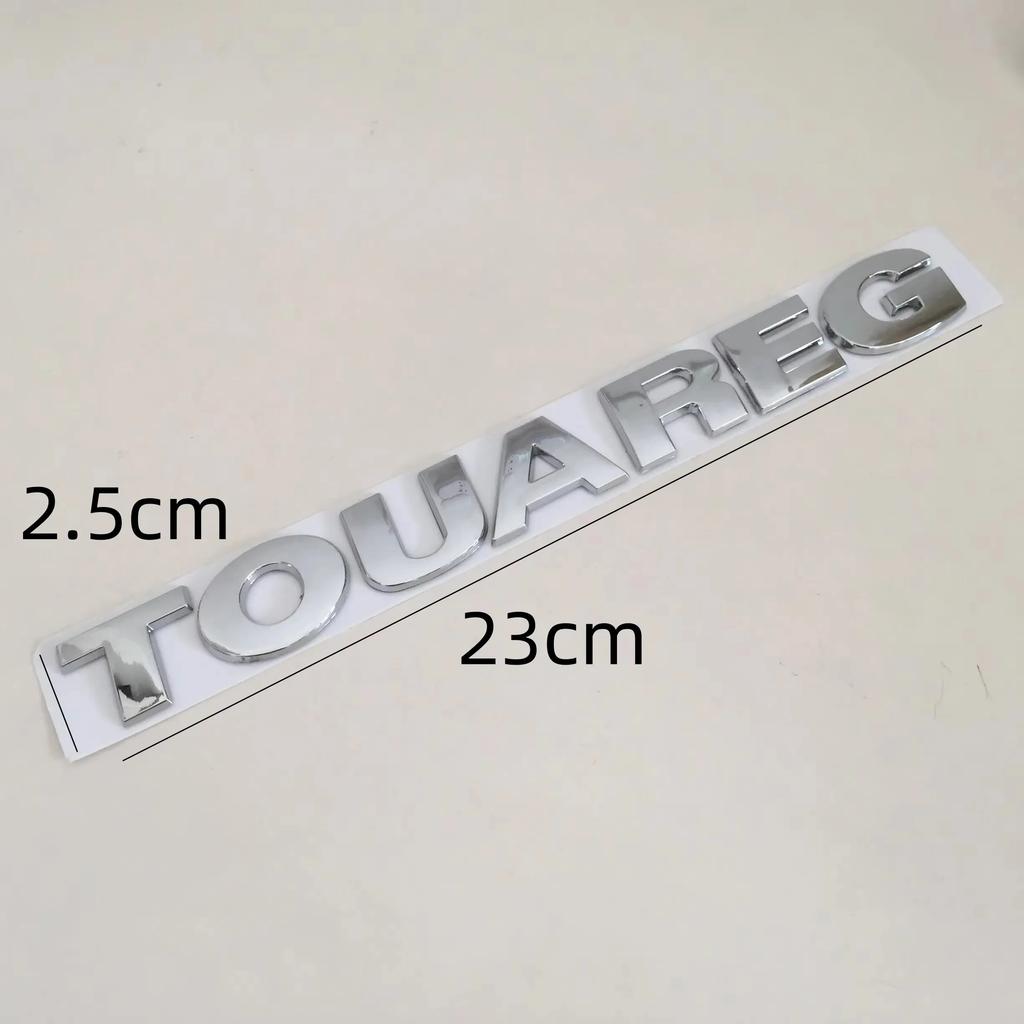 1pcs 3D ABS TOUAREG Car Letters Rear Bumper Trunk Emblem Sticker Badge Decal styling auto Accessories