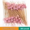 Colorful Bamboo Fruit Forks & Cocktail Skewers - Decorative & Disposable for Baking & Events