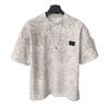Light Luxury American Heavy Retro T-Shirt Feeling Washed Water Old Short-Sleeved Top Contrasting Color Splicing Men'S Half-Sleeved Casual Versatile