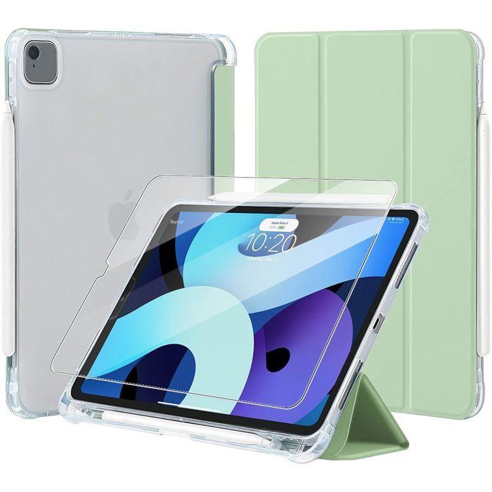 Case + Tempered Glass - for iPad Air 4/5 - Full Protection - Green - Compatible A2588/A2589/A2591