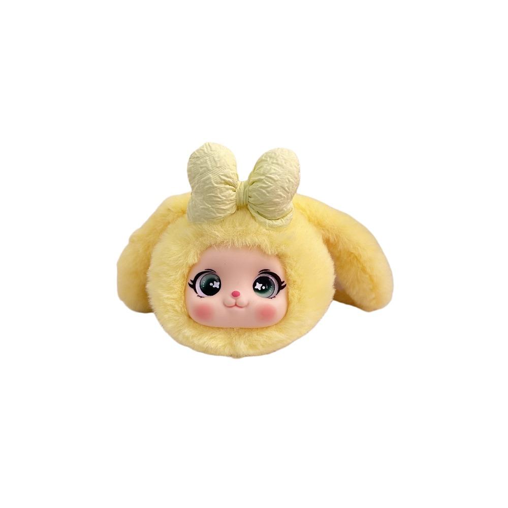 Bag Hanging Bunny Puppy Doll Pendant Big Ear Car Key Ring Rabbit Dog Plush Keychain  Backpack