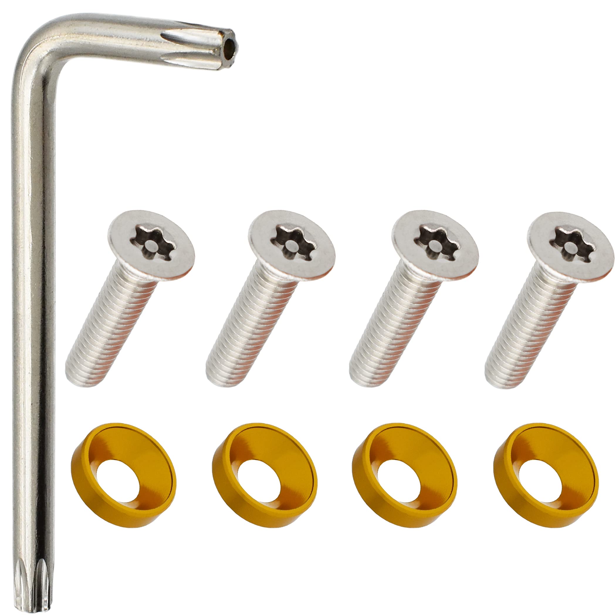 

REX-OWL NTB-01 License Plate Anti-Theft Bolt Car License Plate Security Screws (Gold, Bolt 30mm) Bolt 30mm золотой