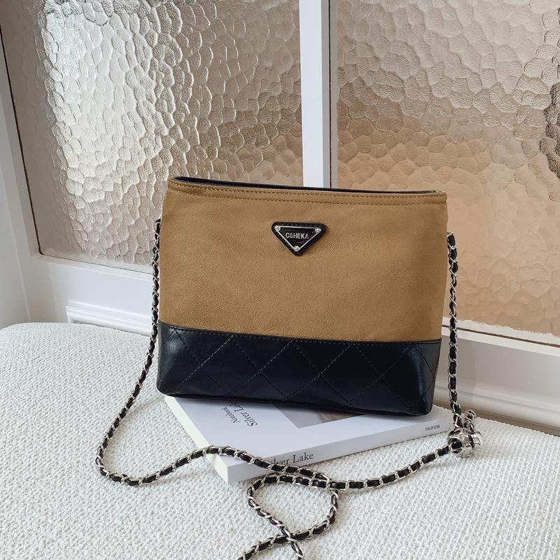 

Small bag women s new niche chain bucket bag high-end versatile shoulder messenger bag хаки