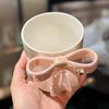 Korean Style Bow Handle Coffee Mug – Aesthetic Water Cup for Women and Girls