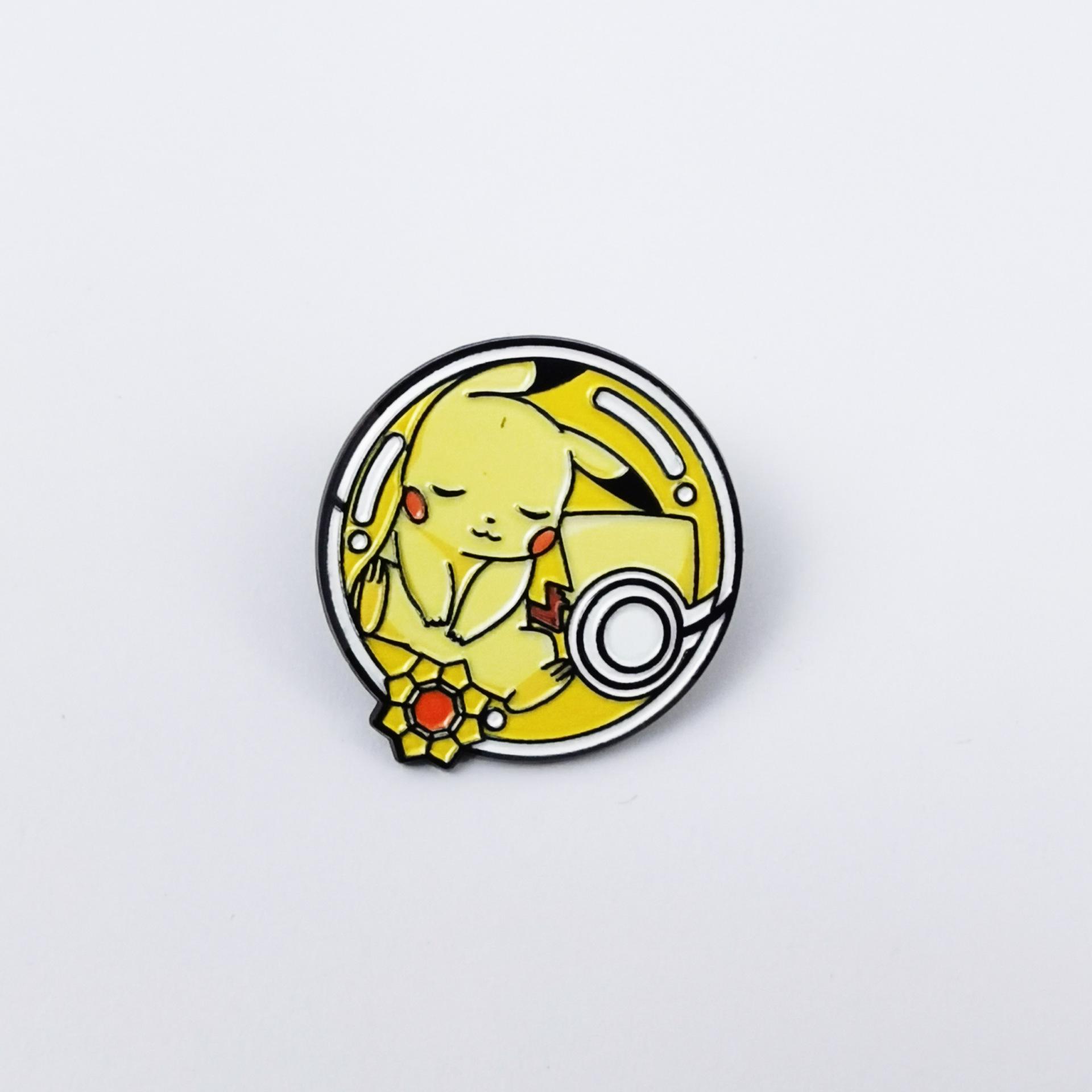 Creative Cartoon Pokeball Brooch - Japanese Anime Pokemon Metal Badge Accessory