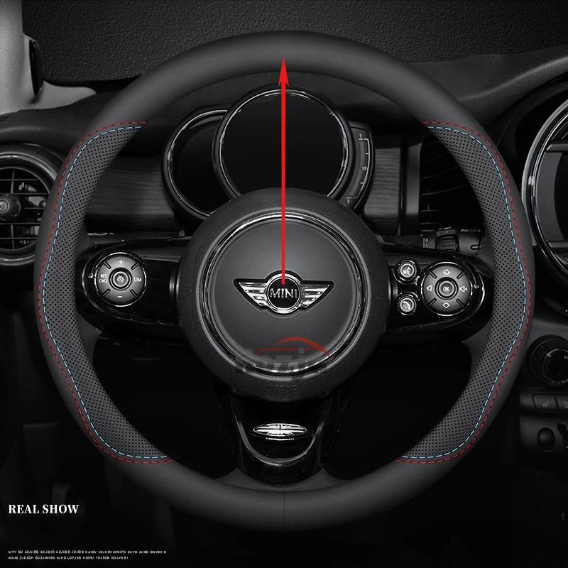 Car Leather Steering Wheel Cover for MINI Cabrio Cooper SE S JCW Countryman Aceman Clubman Clubvan Paceman Coupe Roadster JOHN