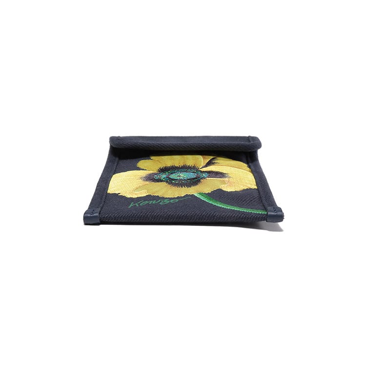 Kenzo Nigo Drop4 POPPY Flower Cow Leather Shoulder Bag Men's Marine Blue FC65PM919F31-76