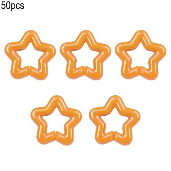 50Pcs Star Link Connectors AB Color Star Shape Linking Rings Quick Linking Rings for Bag Necklace