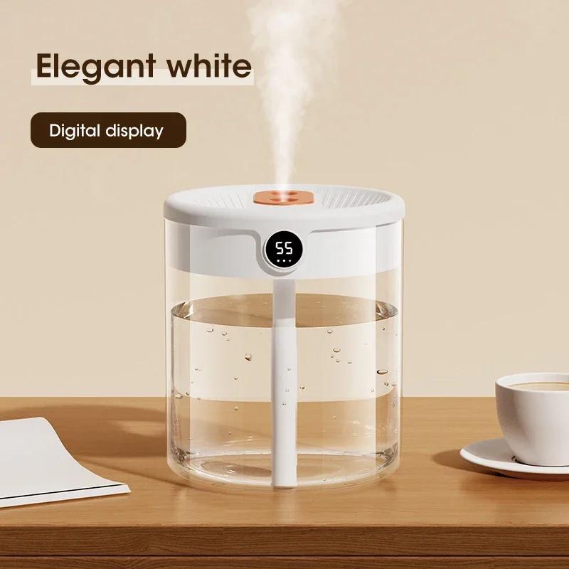 Double Nozzle  Air Humidifier With LED Display Humidity With Night Light Double Nozzle Aroma Essential Oil Diffuser For Home