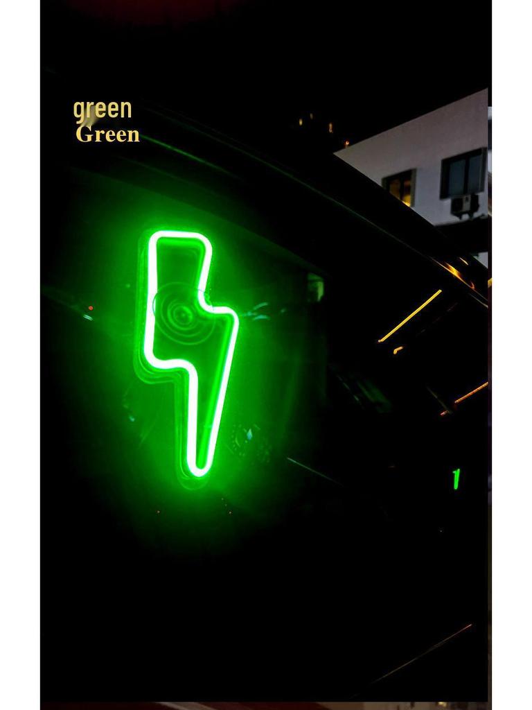 Neon Cyberpunk LED Lightning Window Light: Electric Interior Decor
