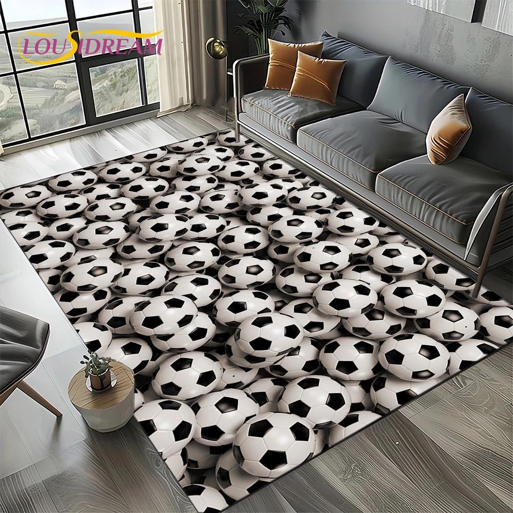 Football Field Soccer Sport 27 Style Carpet Rug for Living Room Bedroom Home Sofa Decoration,Kids Area Rug Non-slip Floor Mat