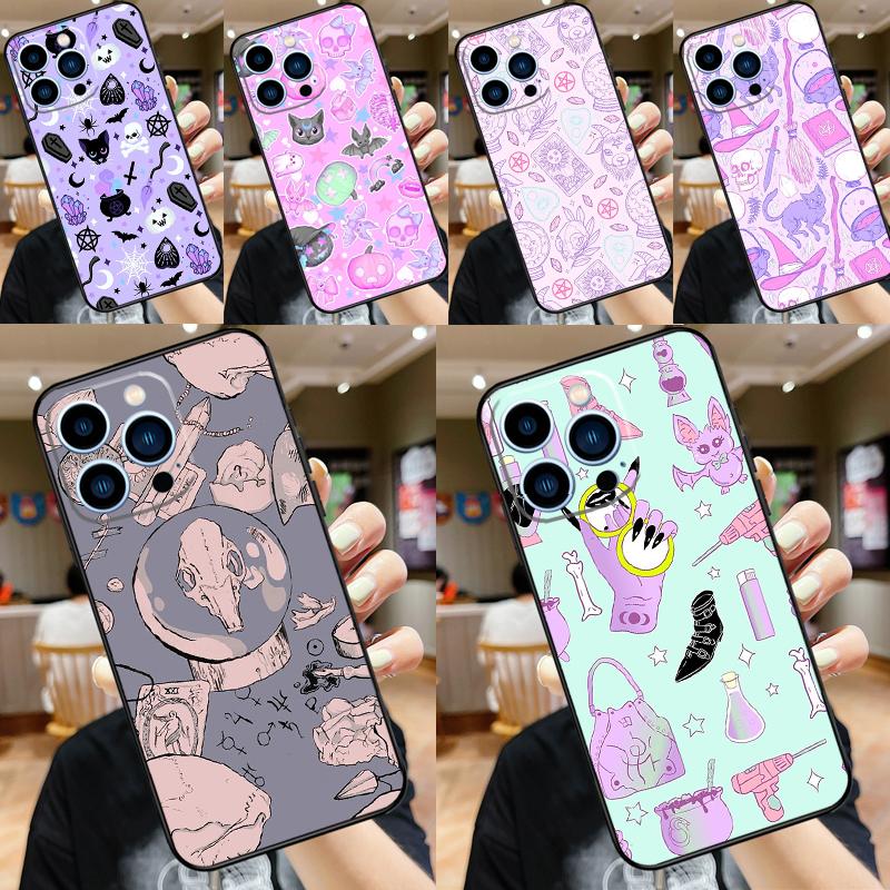 Pastel Goth Witchy Phone Case For Samsung Galaxy S25 Ultra S20 S21 S22 S23 Plus S24 Ultra S9 S10 S25 FE Cover