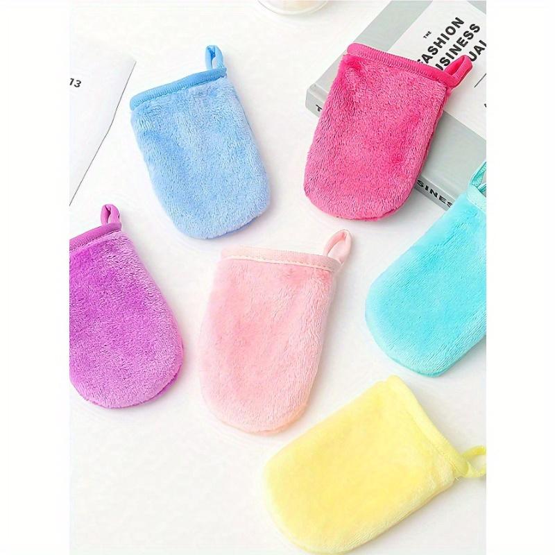 Ladies' Cleansing Makeup Removal Gloves, Water-Based Facial Cleansing Finger Sleeves, Washable Facial Makeup Removal Gloves, Ultra-Fine Microfiber