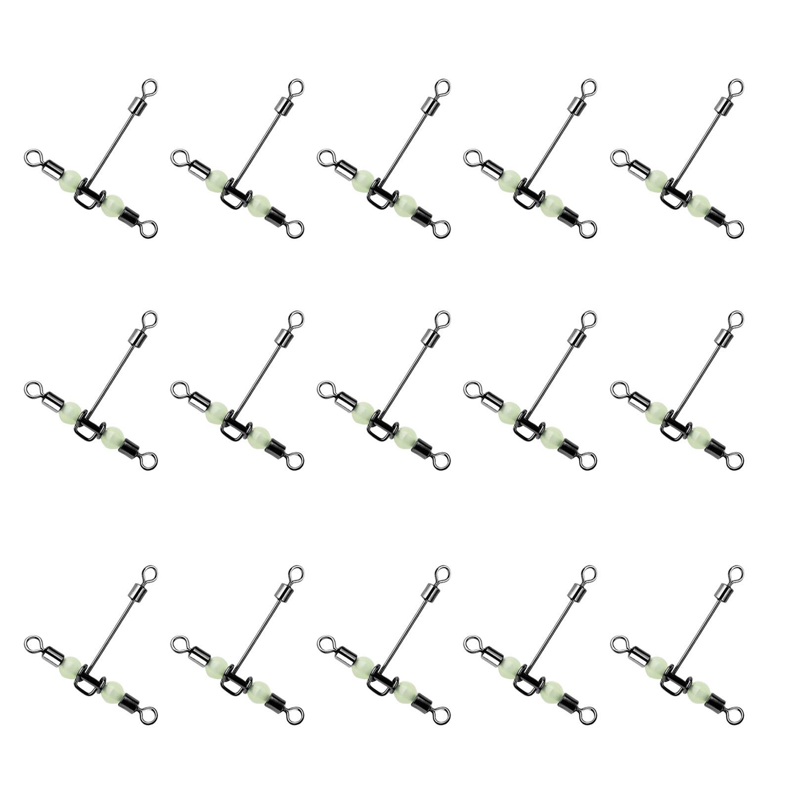 

Т-образный вертлюг со светящимися бусинами для морской и пресноводной рыбалки, вертлюг для перекрестной лески, вертлюги для оснастки сома, рыболовные снасти 2