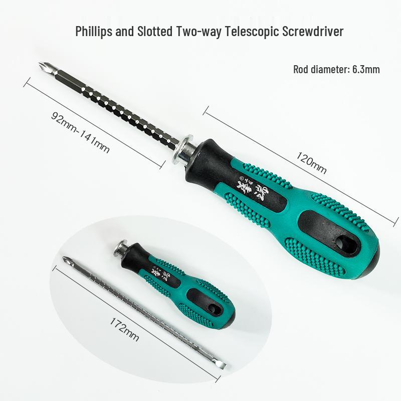 Two-Way Household Screwdriver Set: Multifunctional Phillips, Industrial Slotted, Torx, Magnetic.